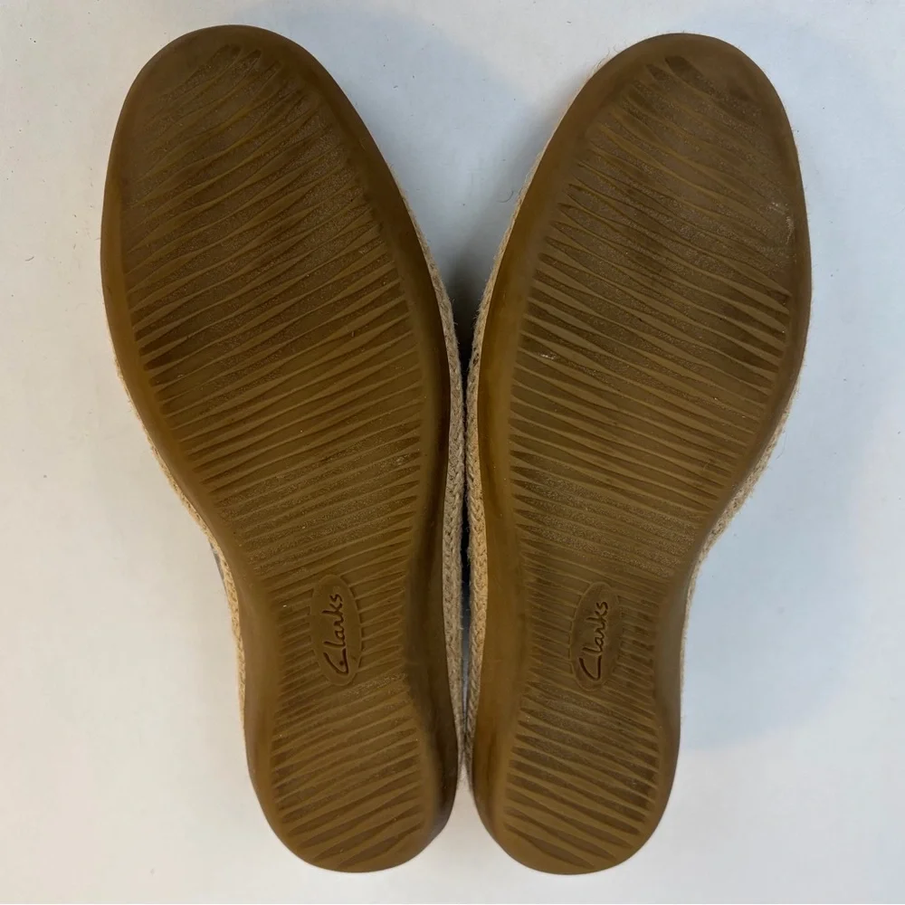 Clarks Collection Danelly Adira Metallic Espadrille Loafer Flats Pewter Gold 8.5 - Picture 9 of 15